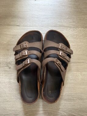 Birkenstock Brown Triple-Strap Sandals